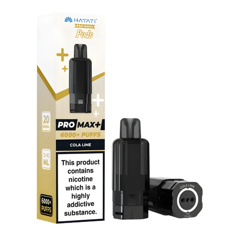 NEW - Cola Lime Hayati Pro Max Plus 6000 Prefilled Pods | 5 for £25