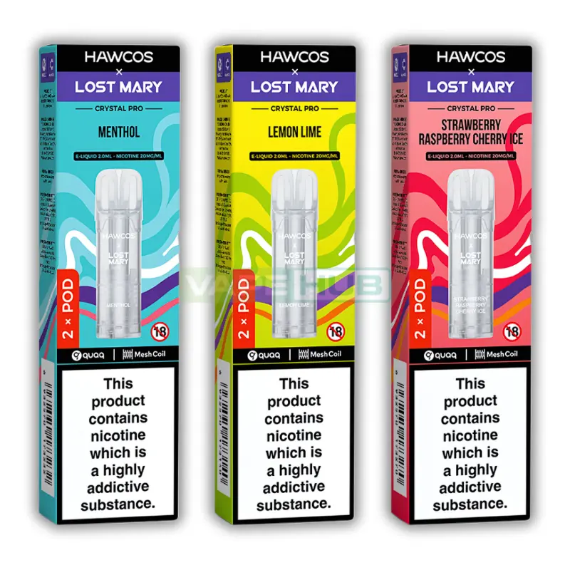 Hawcos x Lost Mary Crystal Pro Prefilled Pods