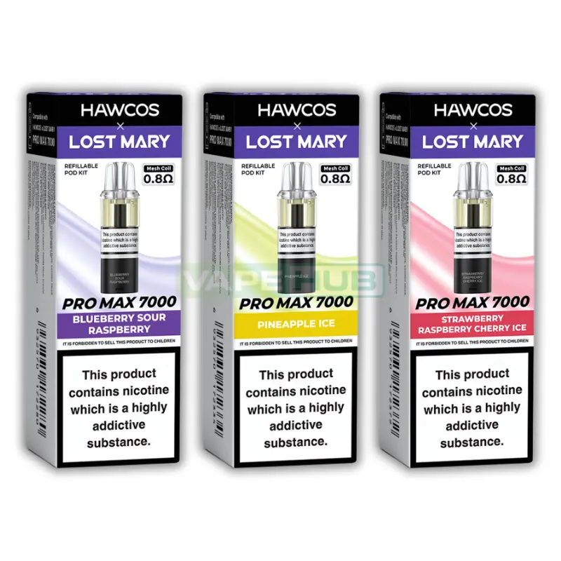 hawcos x lost mary pro max 7000 refill pack replacement pods