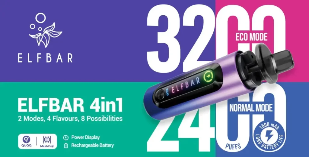 elf bar 4 in 1 eco mode graphic