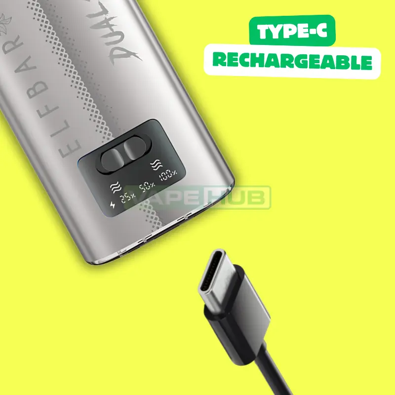 elf bar dual 10k rechargeable battery