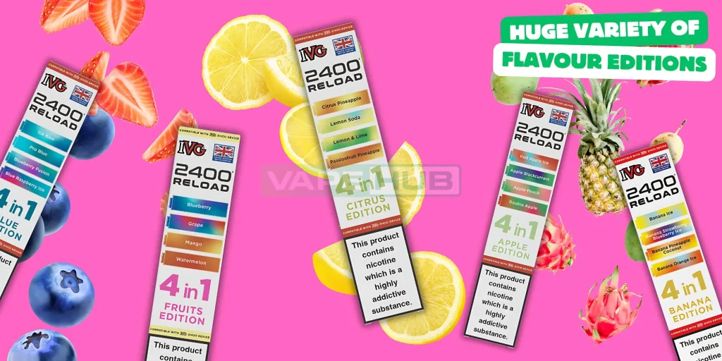 ivg 2400 reload pods flavours