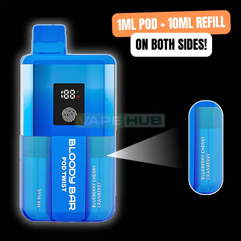 bloody bar pod twist 1ml pods 10ml refills