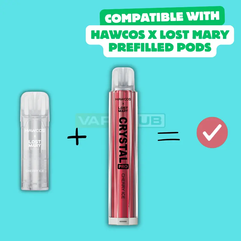 compatibility of hawcos x lost mary crystal pro pod kit with hawcos x lost mary crystal pro prefilled pods