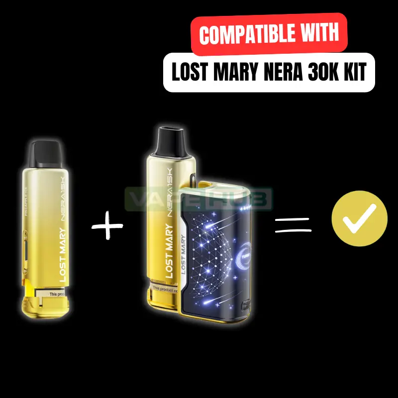 compatibility of lost mary nera 15k pods with lost mary nera 30k fullview vape kit