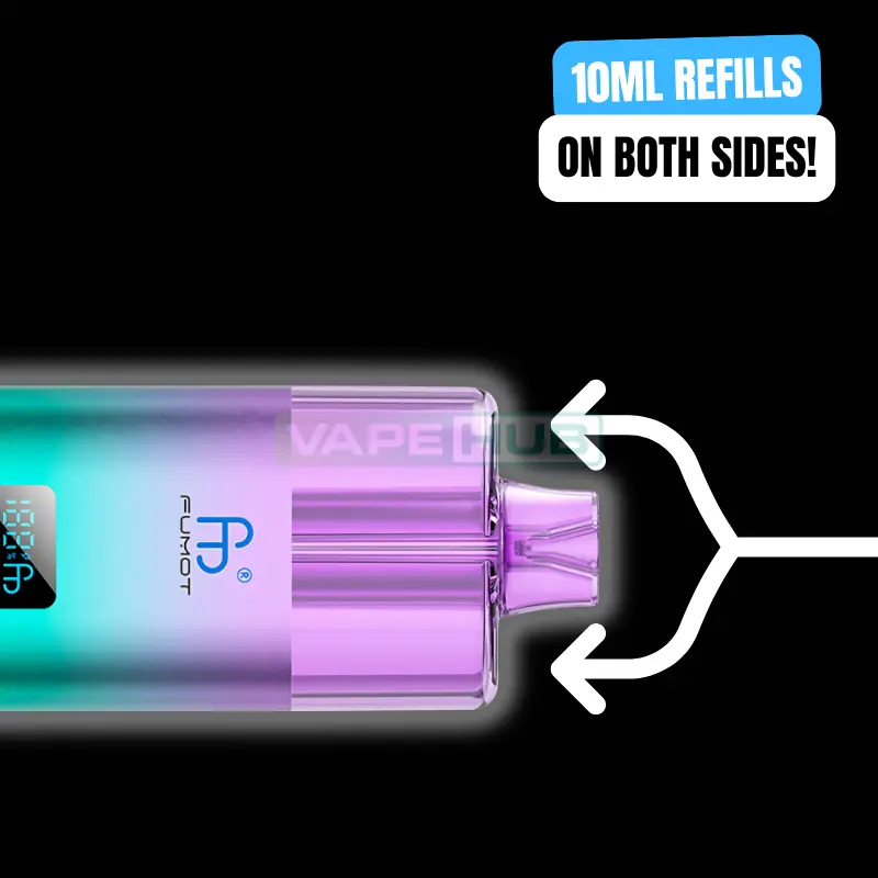 two 10ml refills on the fumot spirit 25k pod