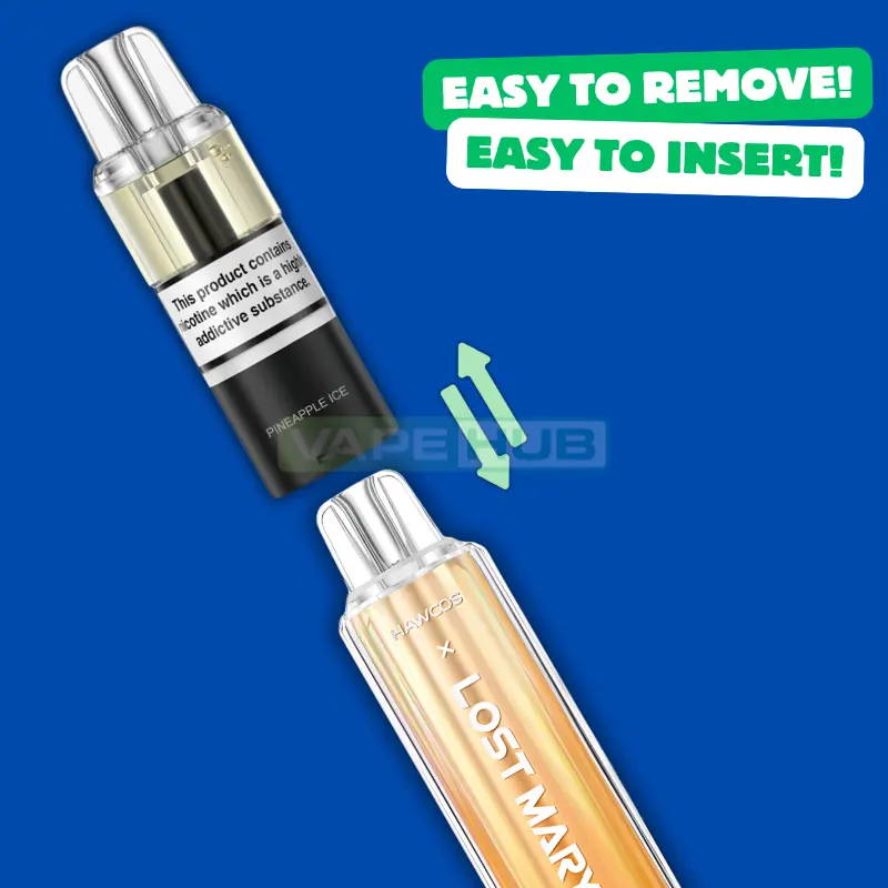 hawcos x lost mary pro max 7000 prefilled pod kit inserting refill container