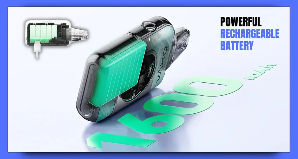 oxva xlim sq pro 2 1600mAh rechargeable battery