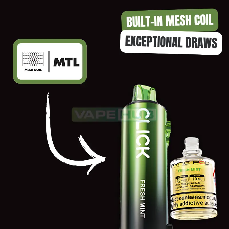 dual mesh coil in pyne pod click pods