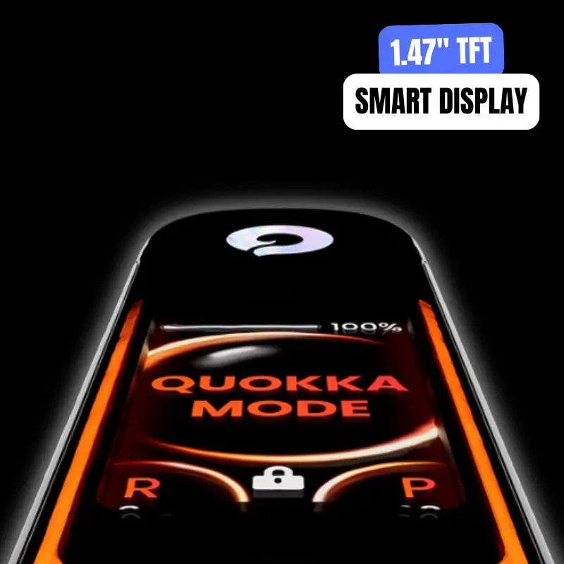 intelligent display on the hayati quokka pro vape kit