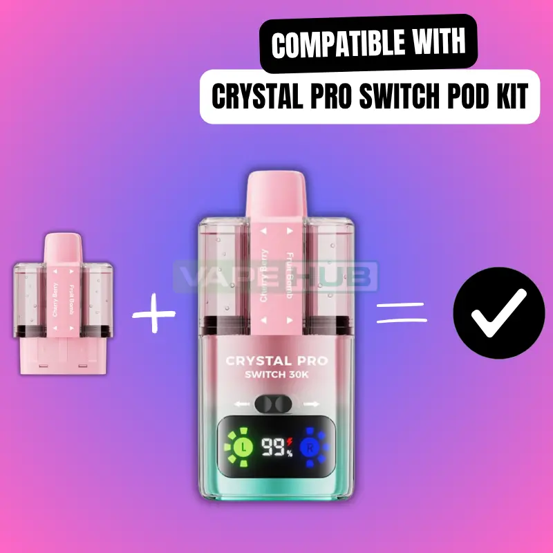 compatibility of crystal pro switch 30k pods with crystal pro switch 30k pod kits