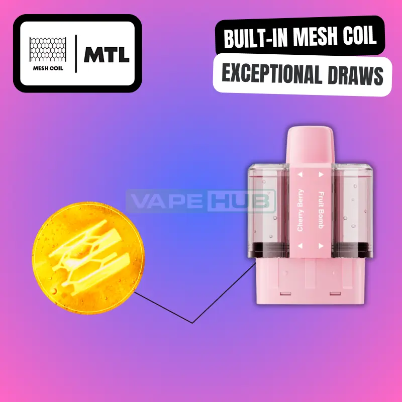 built-in mesh coil in crystal pro switch 30k pods