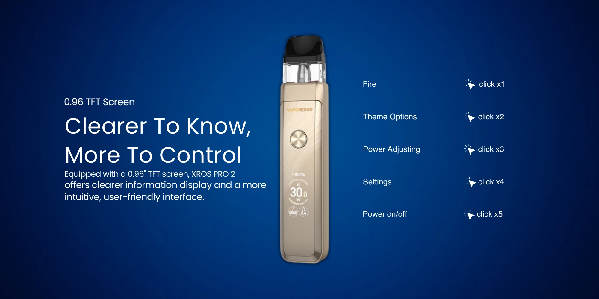 Vaporesso Xros Pro 2 Pod 0.96 TFT