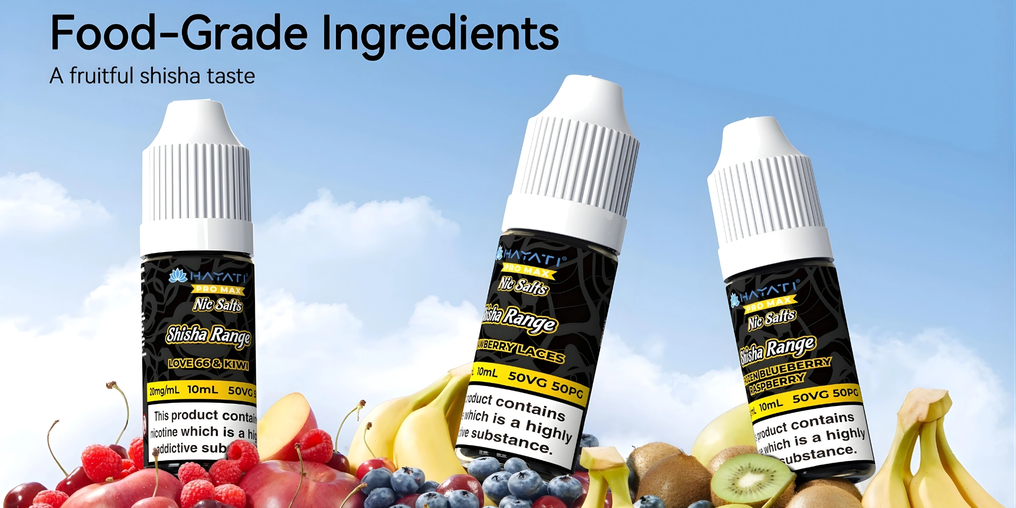 hayati pro max shisha nic salts - fruit grade ingredients